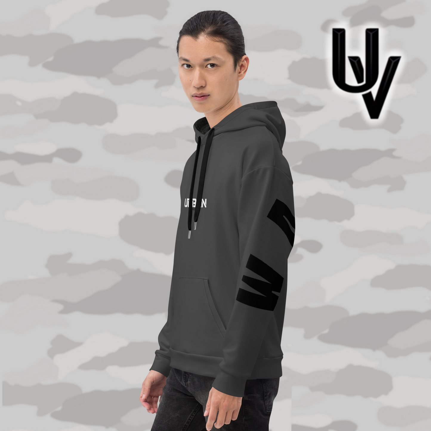 WARRIOR Hoodie grau - unisex