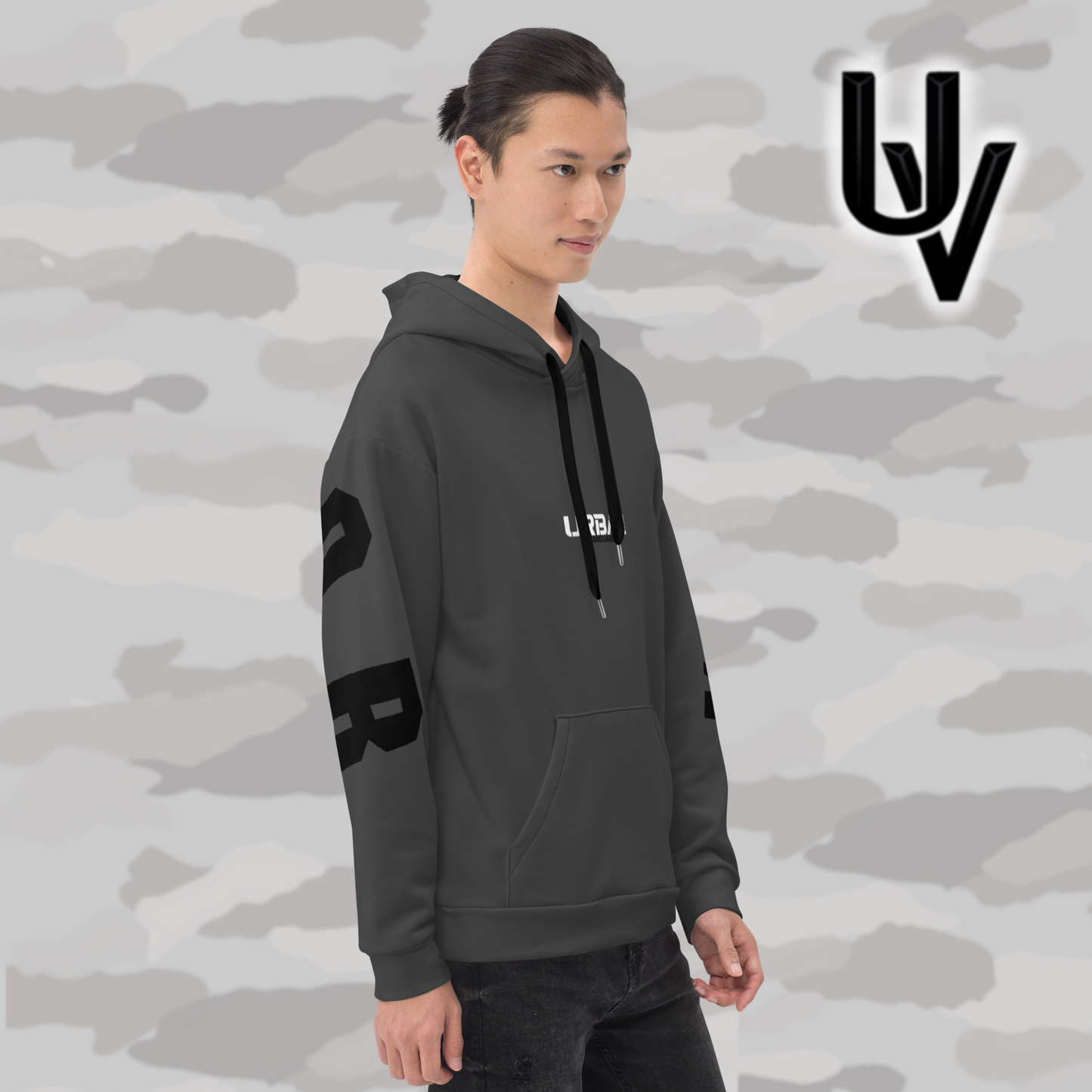 WARRIOR Hoodie grau - unisex