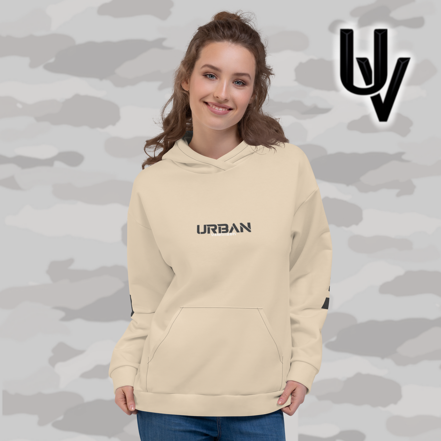 WARRIOR Hoodie sand - unisex
